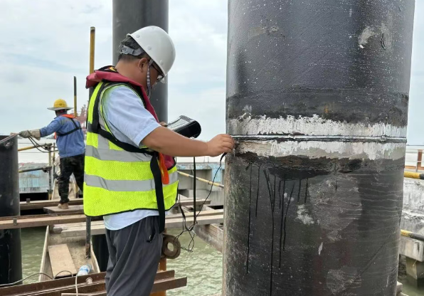 集裝箱碼頭管樁鋼結構焊縫檢測